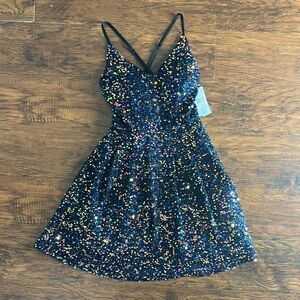 Juniors BCX Sparkling Multicolor Dress